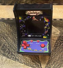 My Arcade Galaga Micro Player, featuring a full-color 2.75-inch screen