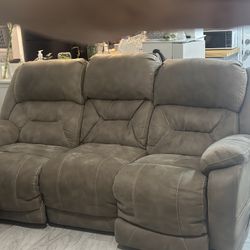 Two Pears Of Suade Brown Couches 