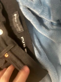 Black purple jeans