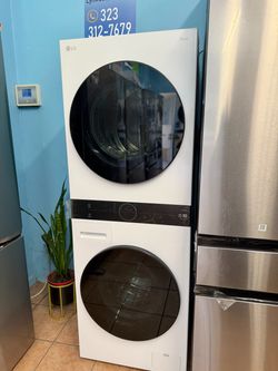 ✨ SALE ✨ LG 2.4 cu. ft. Washer, 4.2 cu. ft. Dual Inverter Heat Pump Ventless Electric Dryer, Washtower