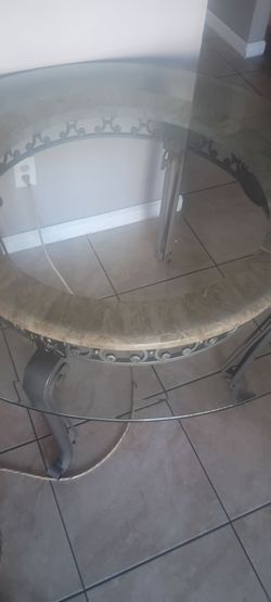See through heavy glass table