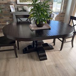 Dining Table Pottery Barn Banks Pedestal, Table Only 