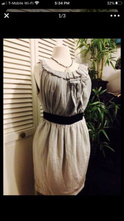 MM Couture by Miss Me Grey ruffled dress 🌞👗 🌞size Small
