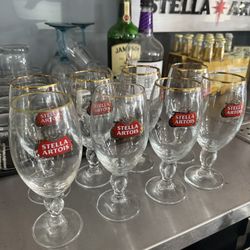 8 Stella Artois 33cl Chalice Glasses 