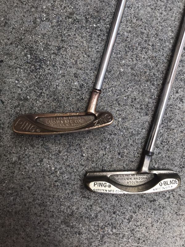 Ping Zing and Oblade Left Handed Bronze Golf Putters for Sale in La