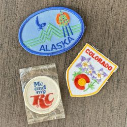 Vintage patches: Alaska, Colorado, RC Cola - purchase together for $5 or $2 each