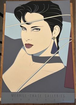 Patrick Nagel NC11 Merrill Chase Galleries Chicago 1987 Serigraph Poster 24x36