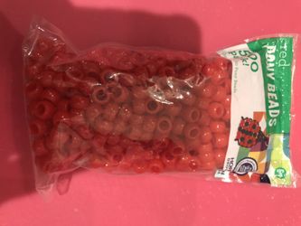 Red pony beads