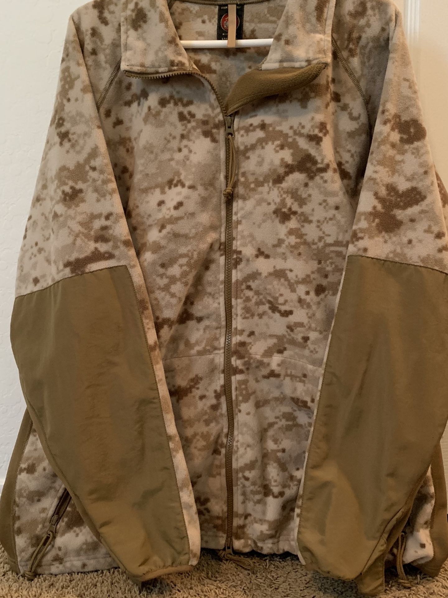 USMC Desert Marpat Polartec Jacket Wind Pro Fleece Large Regular