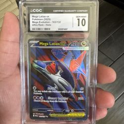CGC 10 GEM MINT Mega Latias ex 163/132 – Japanese Mega Evolution – Ultra Rare Holo 