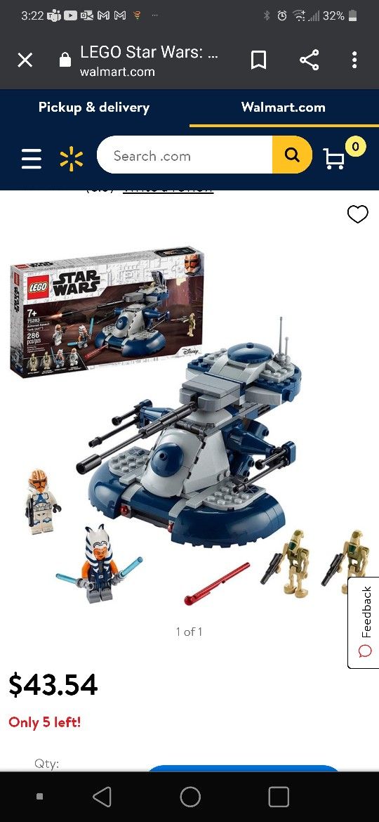 Att Lego Battle Droid Tank No Minifigures