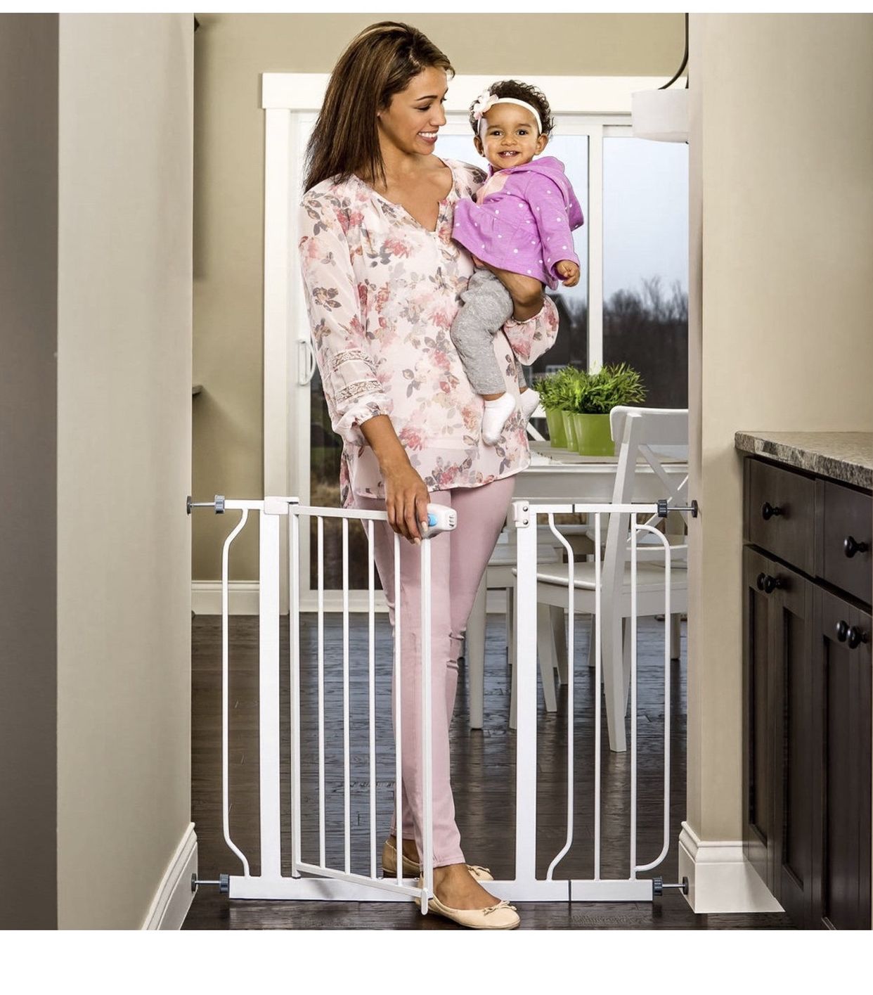 Regalo Extra Wide Baby Gate, 29"-38.5" with Walk Through Door