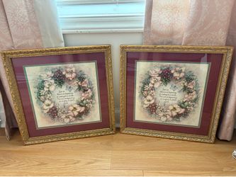 Set of two framed paintings