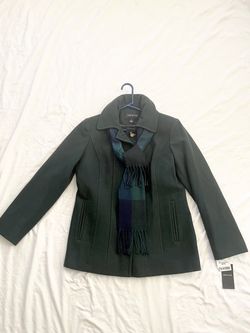 Brand new ladies (London fog) Kashmir jacket with scarf. Size small. Retailed for $65