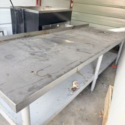 7 Foot Stainless Steel Table