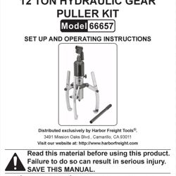 hydraulic gear puller 12 ton central hydraulics