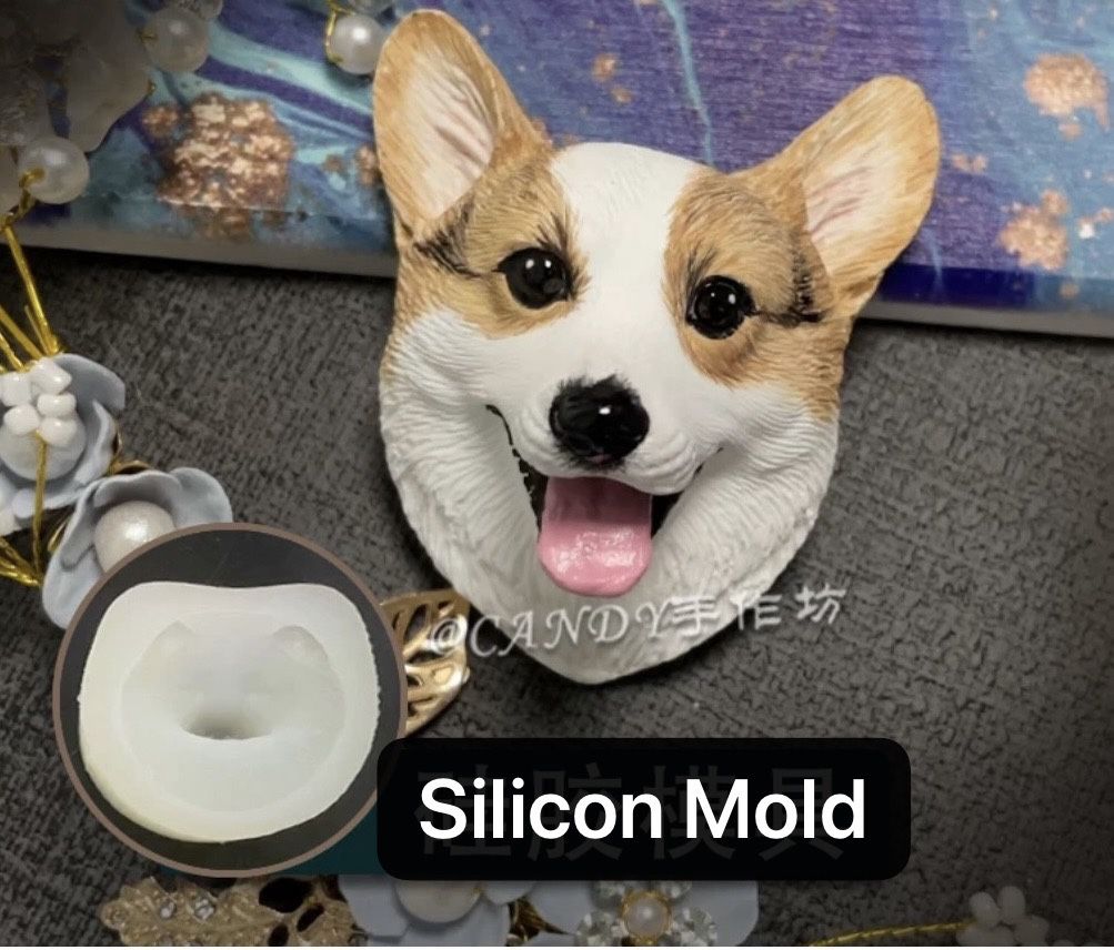Corgi Head Silicone Mold for Crafts and Baking