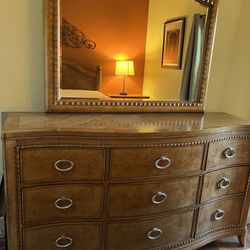 Dresser With Mirror With FREE Bed Frame!