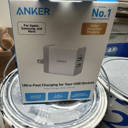 Anker 2-Port 24W Wall Charger. 