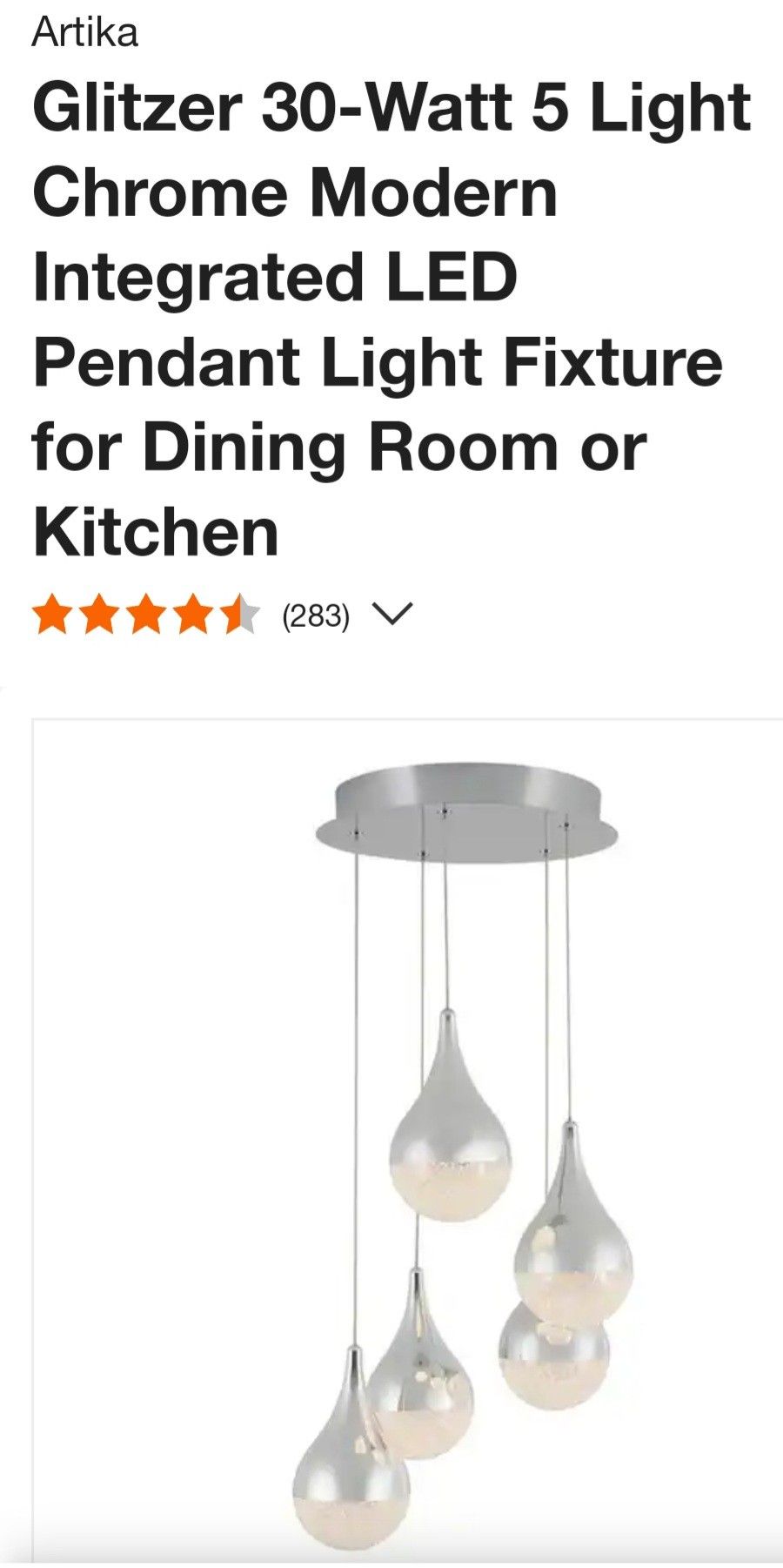 ARTIKA 5 PENDANT LED LIGHTS