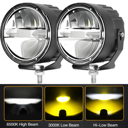 Pair 3.5" 60W Round LED Off Road Driving Spot Lights Pods Hi/Low Headlights 12V