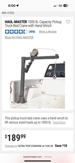 Truck Bed Crane With Winch