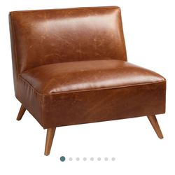World Market Huxley Cognac Mid Century Armless Chair