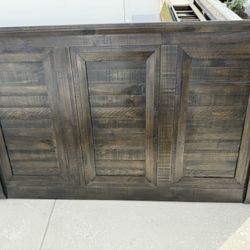 King Size All Wood Bed Frame W/ hybrid Mattress And Box Spring Available 