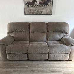 Ashley Sofa, Sofa Recliner Brown Couch