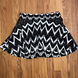 Say Anything juniors size xl black and white mini skirt