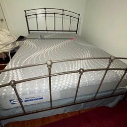 Queen Metal Bed with Box Spring