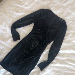 Shimmer Black Mini Dress