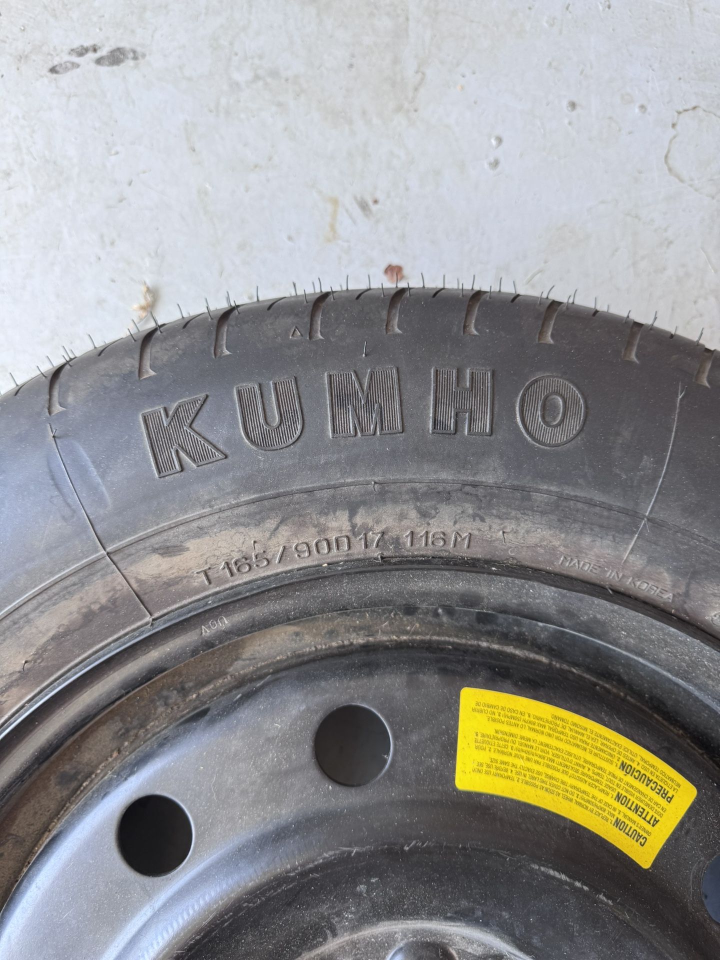 Spare Tire  T165/90D 17