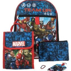 New Avengers Backpack 5 Items New