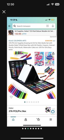 276 PCS Art Supplies Drawing Art Kit for Kids Adults Set with Double Sided  Trifold Easel Box with Oil Pastels, Crayons, Colored Pencils, Paint Brush,  Watercolor Cakes ect. Gift for Girls Boys