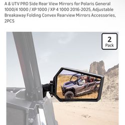 A&UTV Pro Side Rear View Mirrors-$40