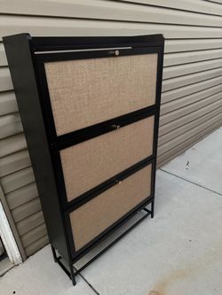 3-Tier Flip Door Shoe Cabinet