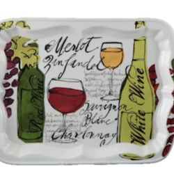 Rosanna Studio Wine Grapes Serving Plate Tray 15.5" W x 1.0" H x 11.25"