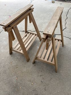 IKEA Mittback Trestle Birch Wood Desk Legs