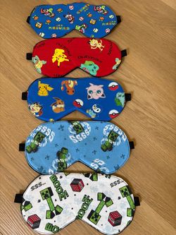 Pokémon Minecraft Mario Bros sleeping Mask Gifts New