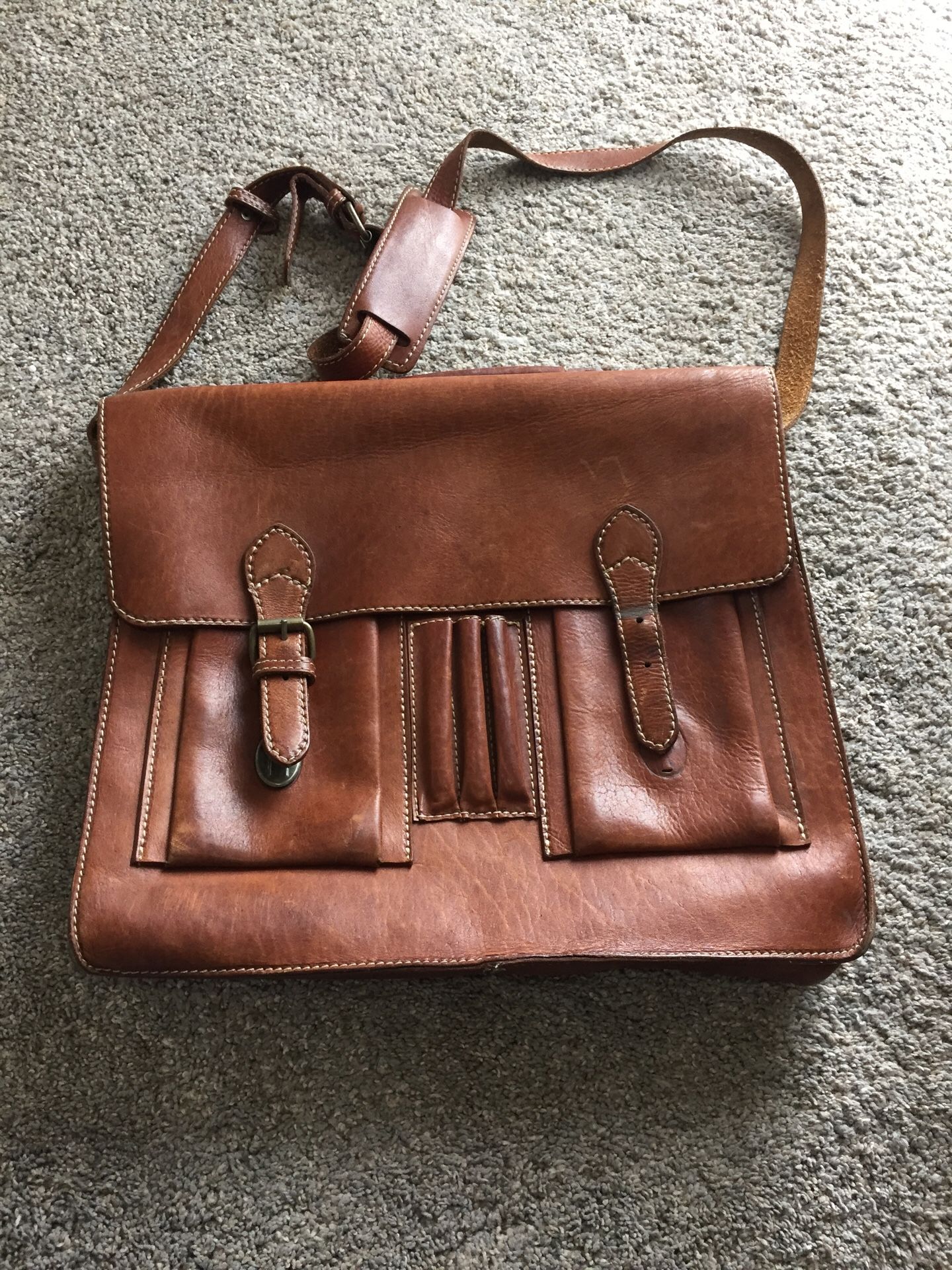 Leather messenger bag Colombian heavy cowhide purse