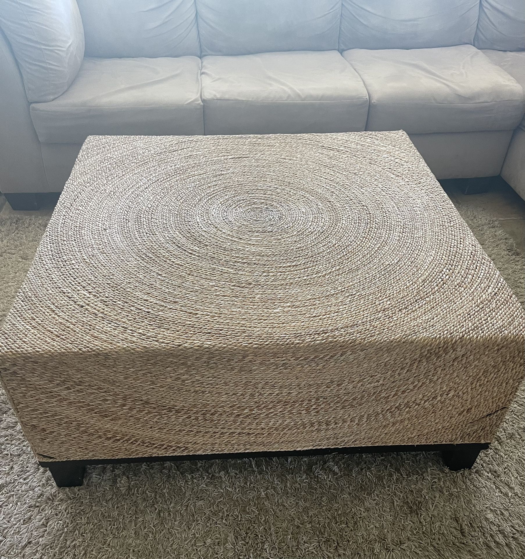 Square Wicker Coffee And Side Tables