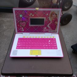 Barbie Xplore Pink Yellow White Learning Games Fun 12" Laptop Children Kids