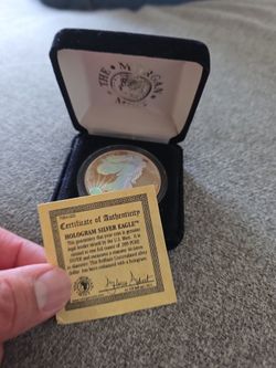 2000 Hologram American Silver Eagle 1oz Pure Silver - Morgan Mint COA