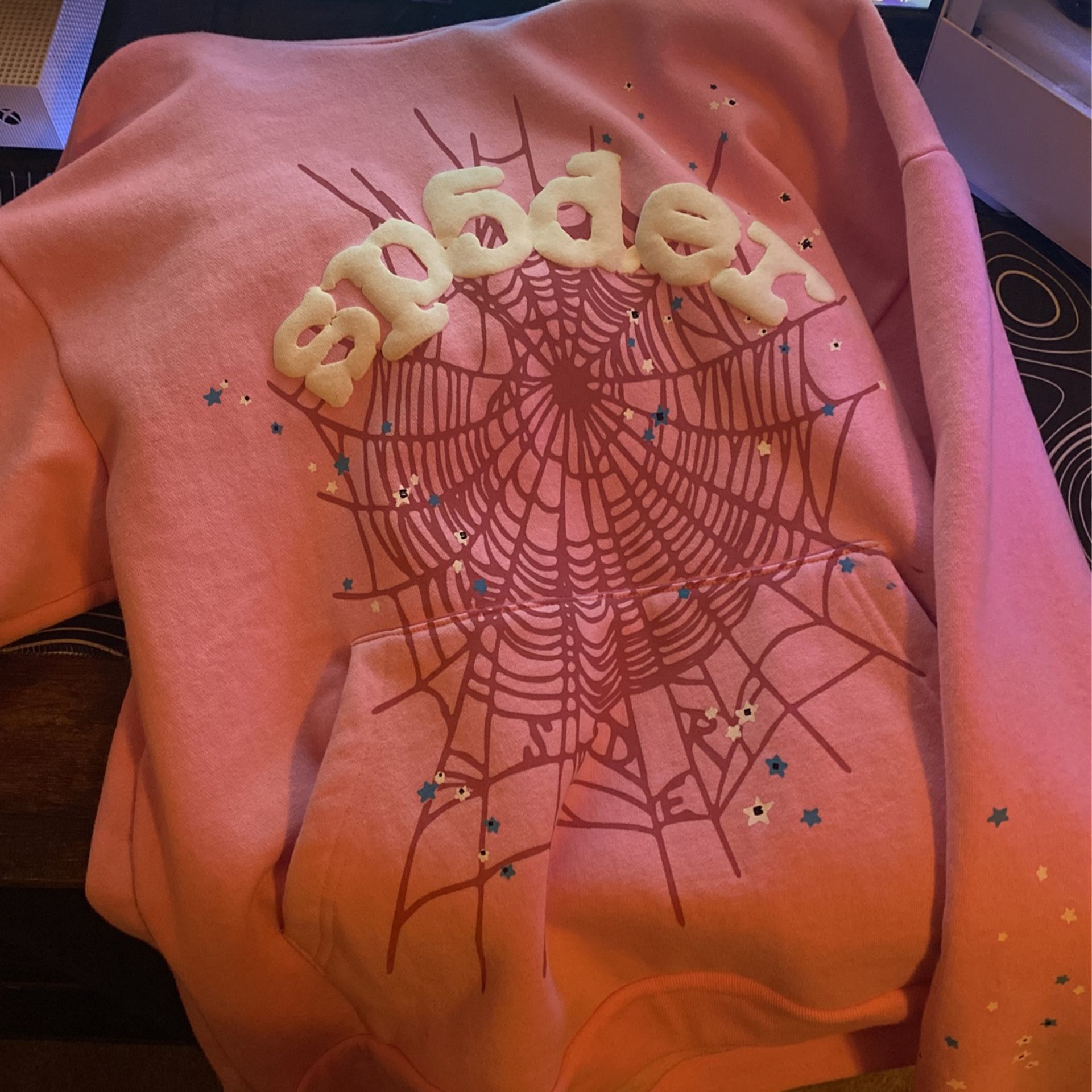 Pink spider hoodie size M