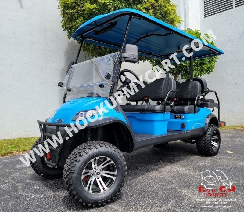2025 ICON i60L 6 Seater Caribbean Blue Golf Cart