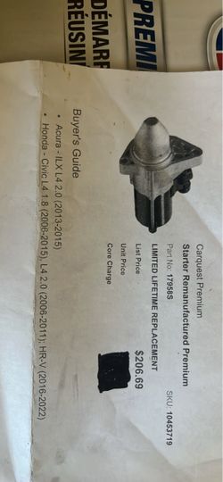 Starter special for Honda/Acura