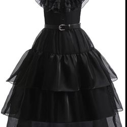 Wednesday Dress And Wig Size 7-8 3-4, 5,6