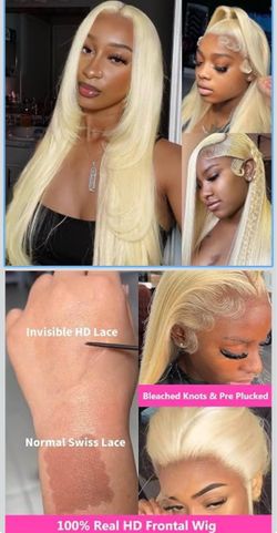 🔥Brand new 🔥 30Inch 613 13x6 Lace Front Wig Human Hair 250 Density 613 Lace Front Wig Human Hair Blonde Wig Human Hair Straight Lace Frontal Wig Hum