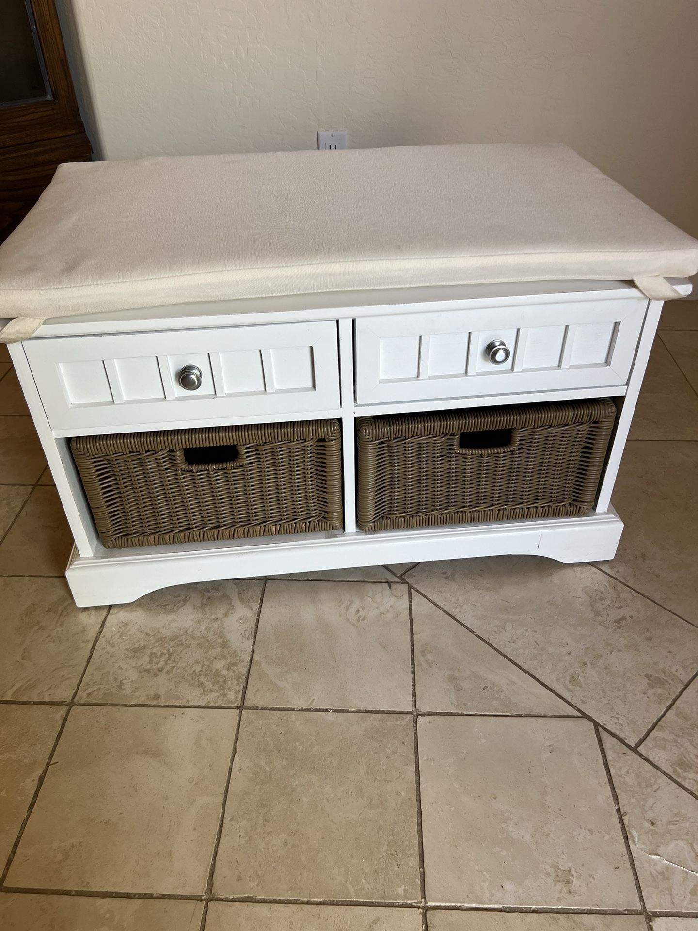 Storage Bench With Seat Cushion